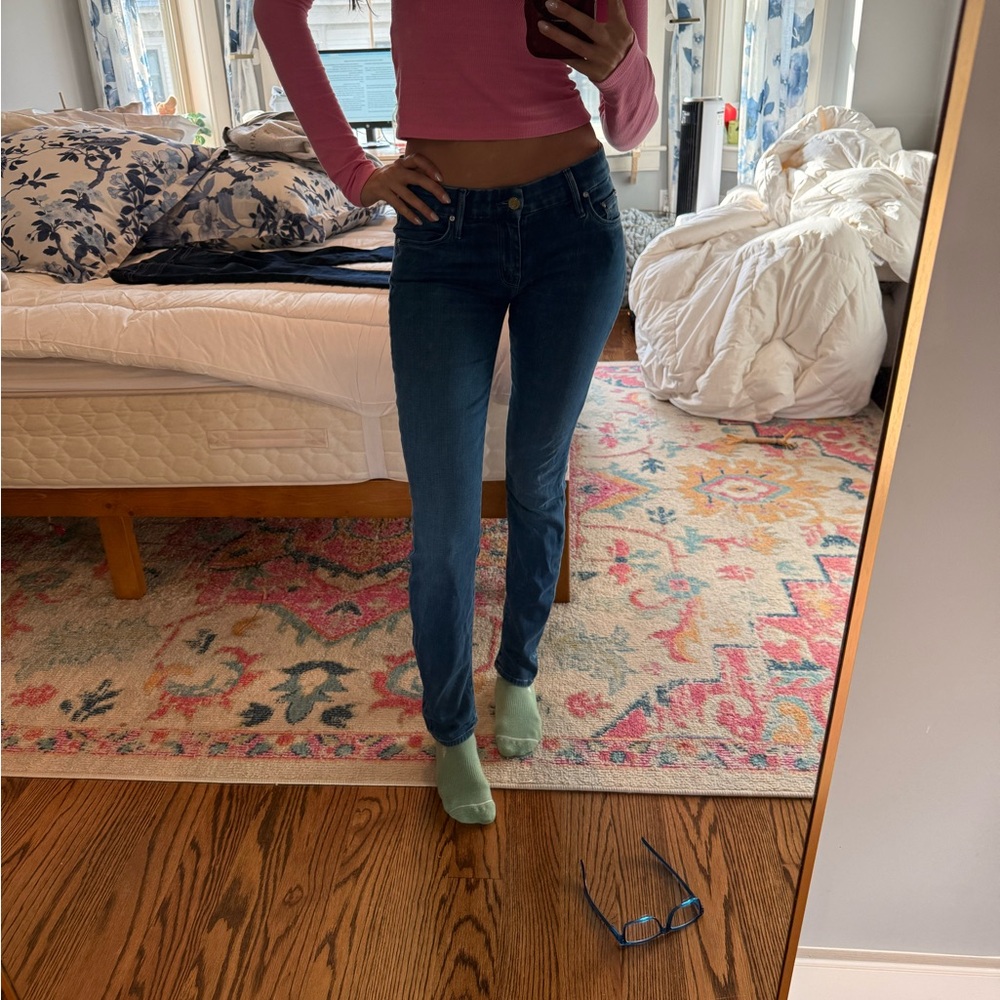 MOTHER med wash Skinny Jeans